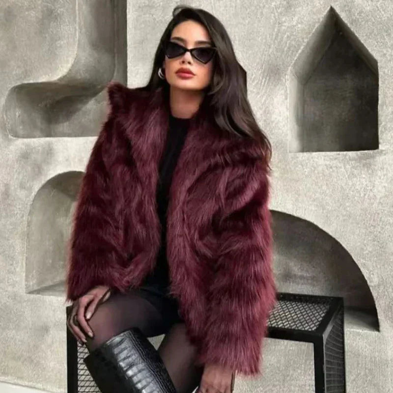 Imari - Elegant Faux Fur Winter Jacket for Women