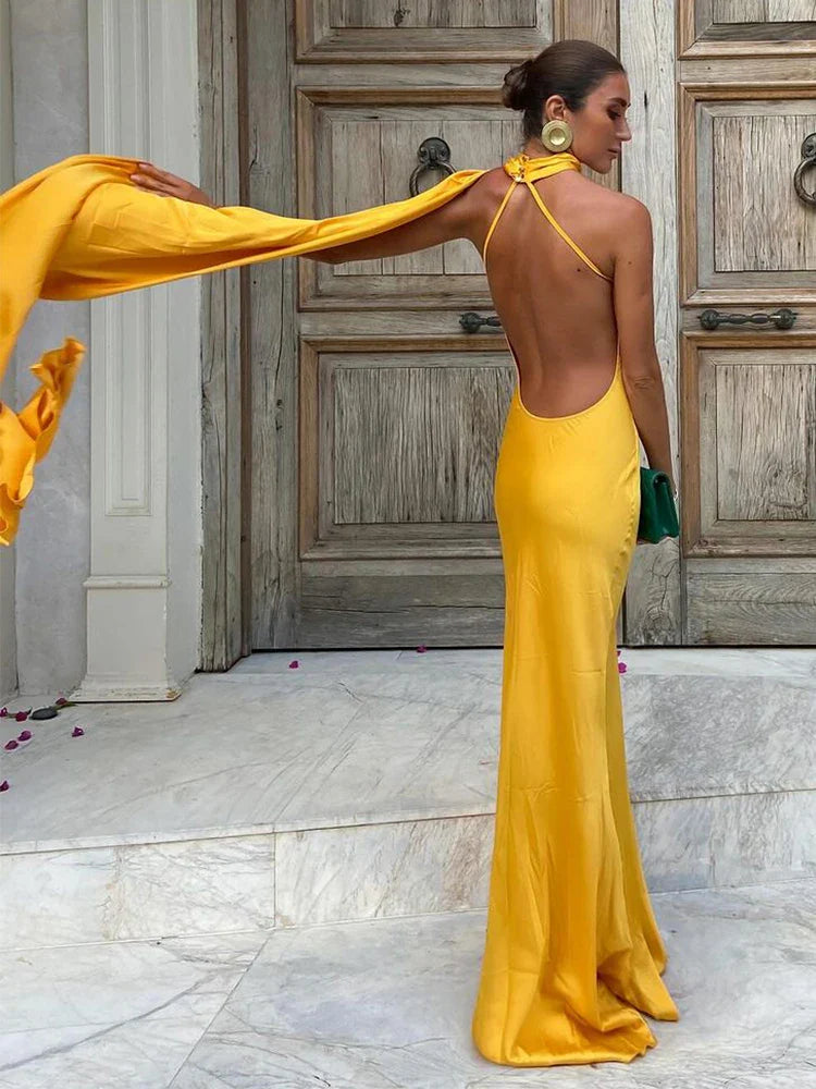 Mira - Backless Slim Long Dress