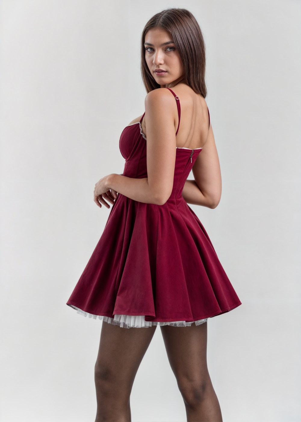 Scarlett - Velvet Tulle Mini Dress