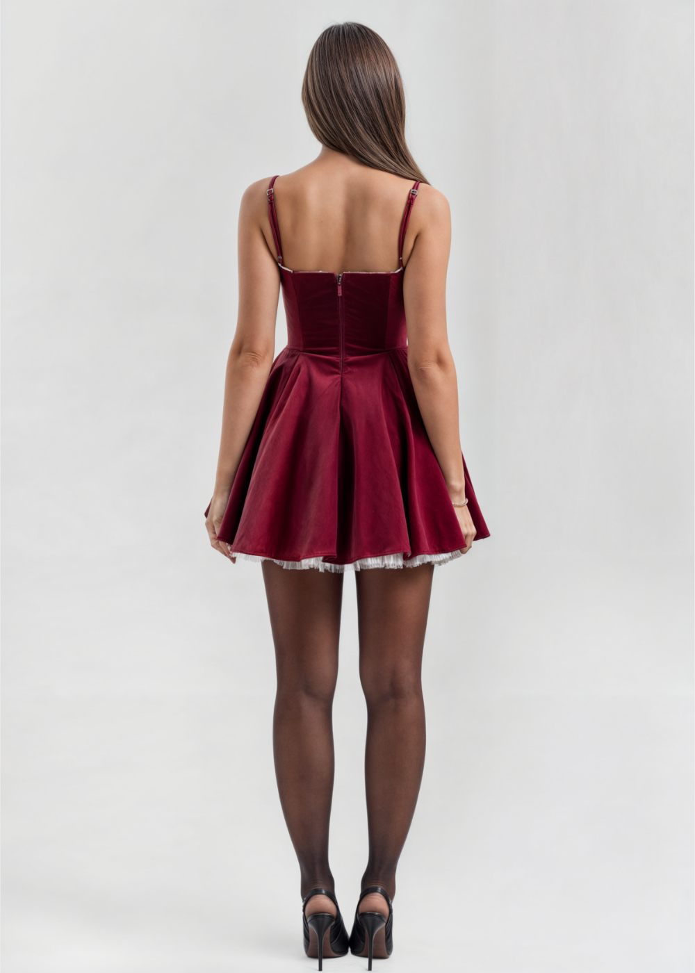 Scarlett - Velvet Tulle Mini Dress