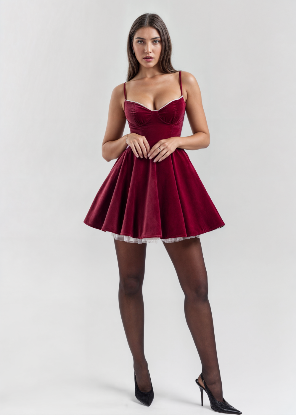 Scarlett - Velvet Tulle Mini Dress