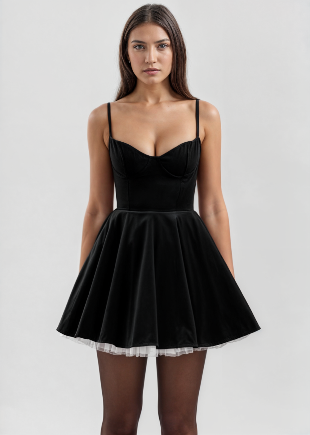 Scarlett - Velvet Tulle Mini Dress