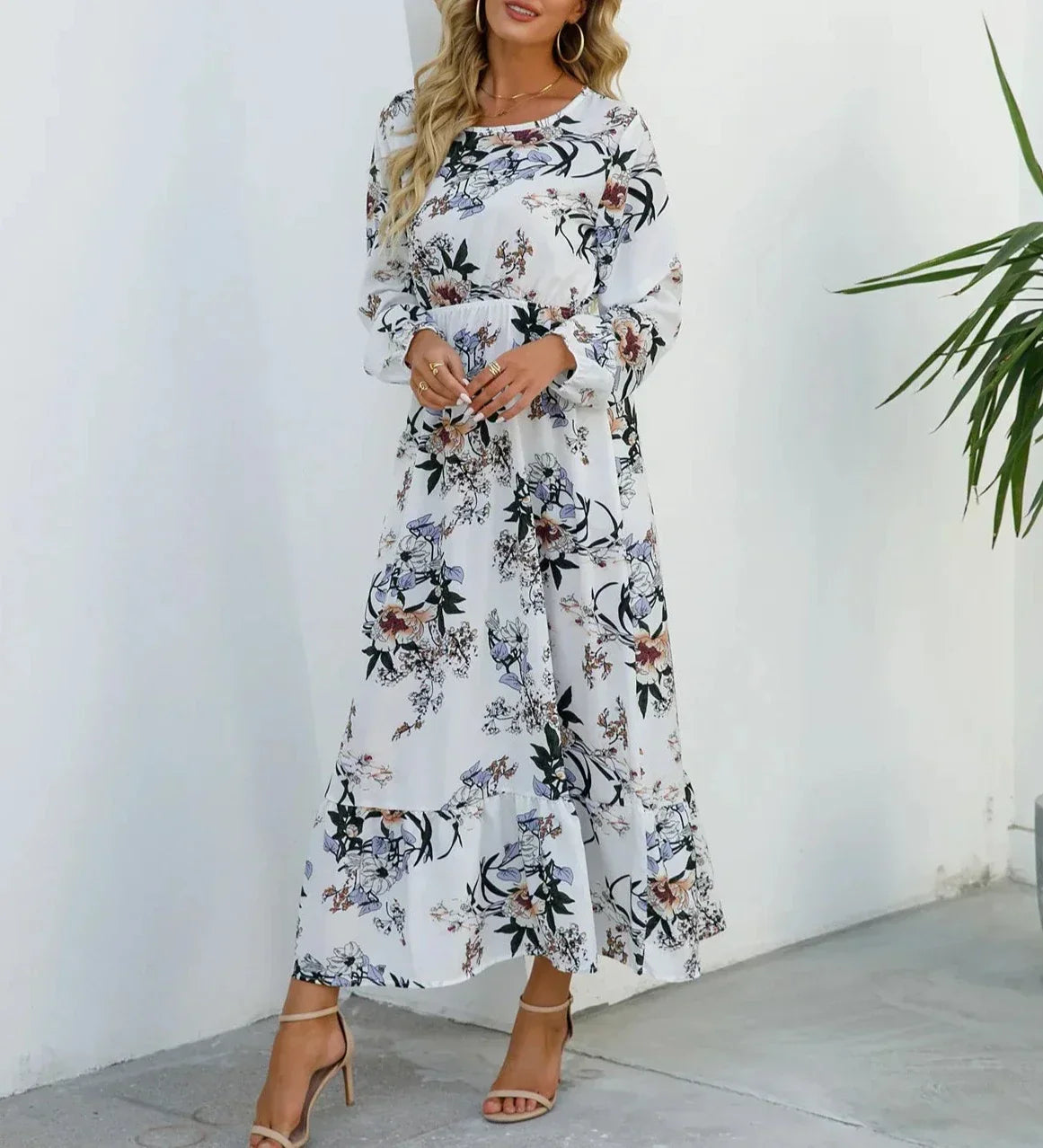 Annabelle - Long Sleeve Floral Maxi Dress