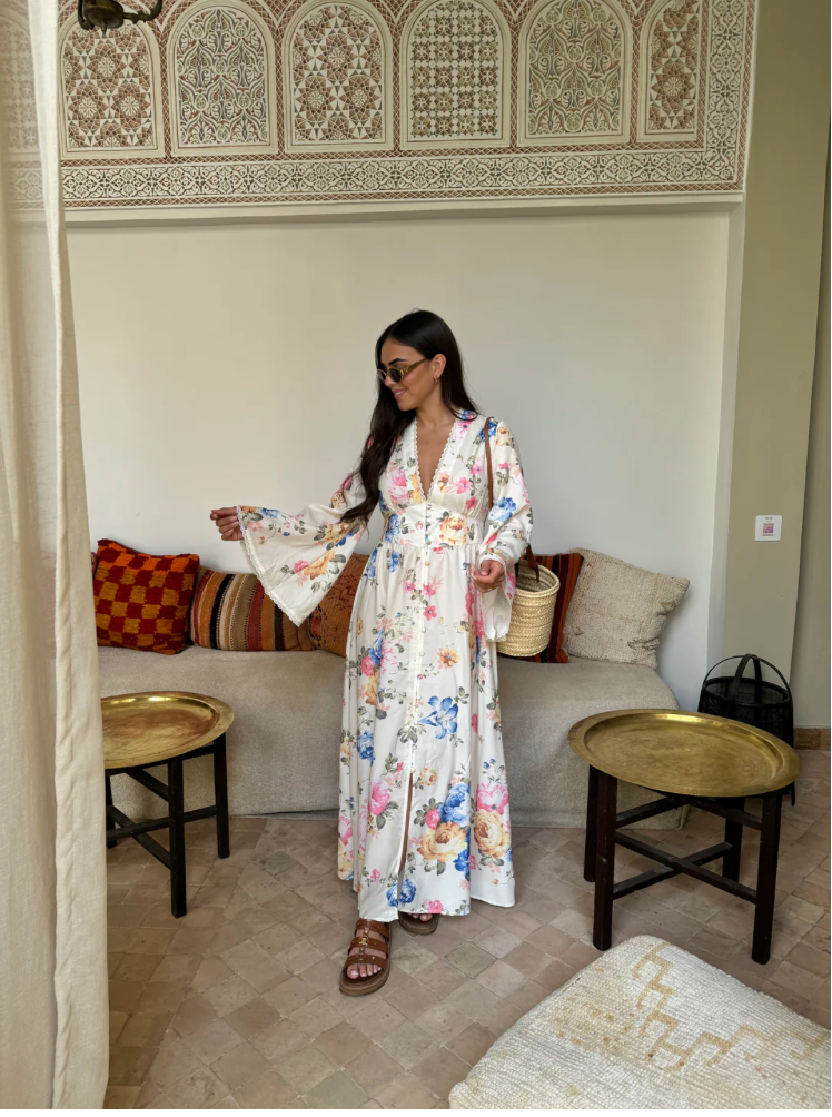 Saskia - Floral Bohemian Maxi Dress