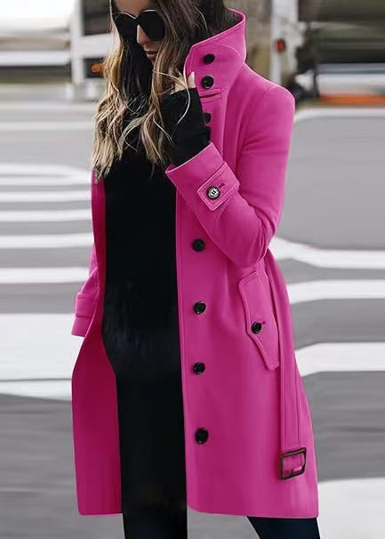 Bea - Women's Single-Breasted Long Coat
