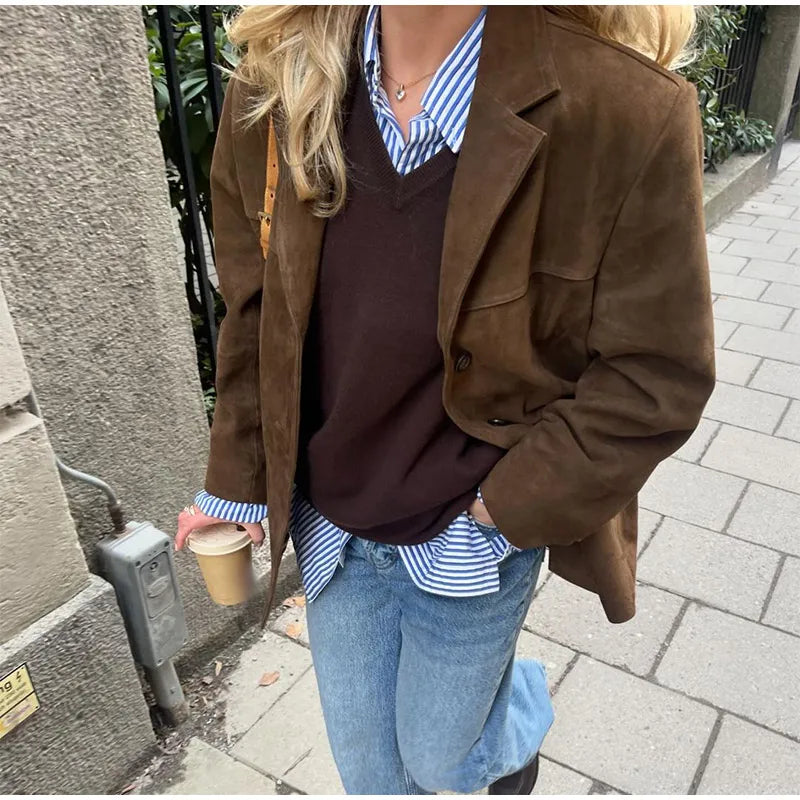 Sofia - Elegant Brown Jacket