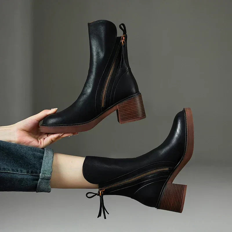 Bella - Leather Ankle Boots