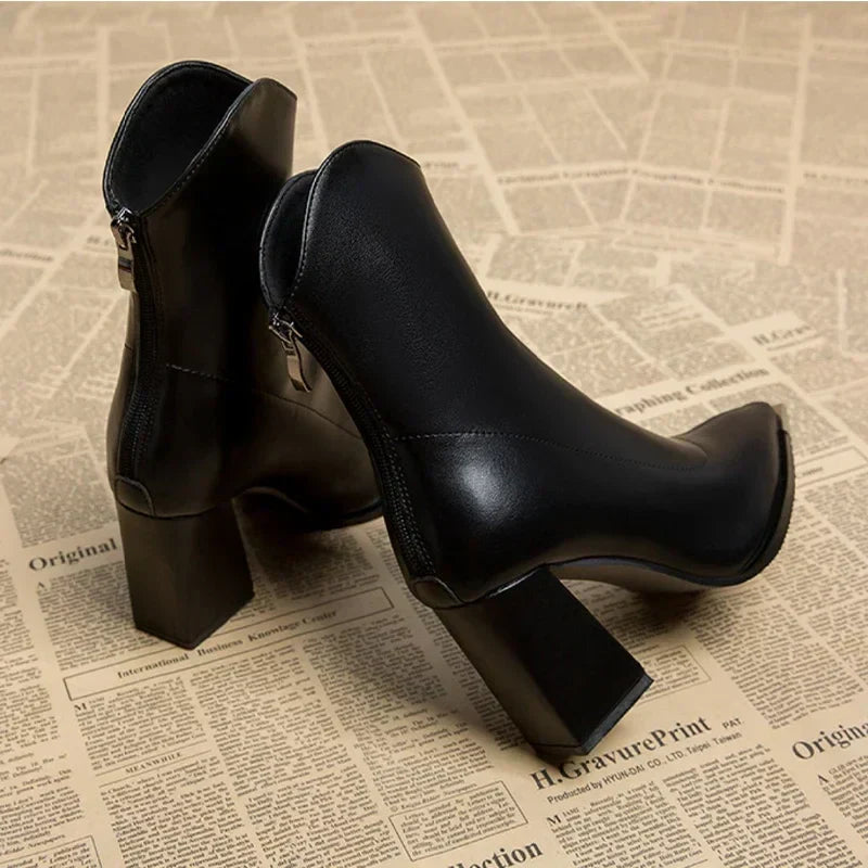 Carla - Sleek Pointed Toe Ankle Boots