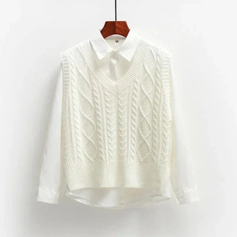 Summer - Women Cable Knit Sweater Vest