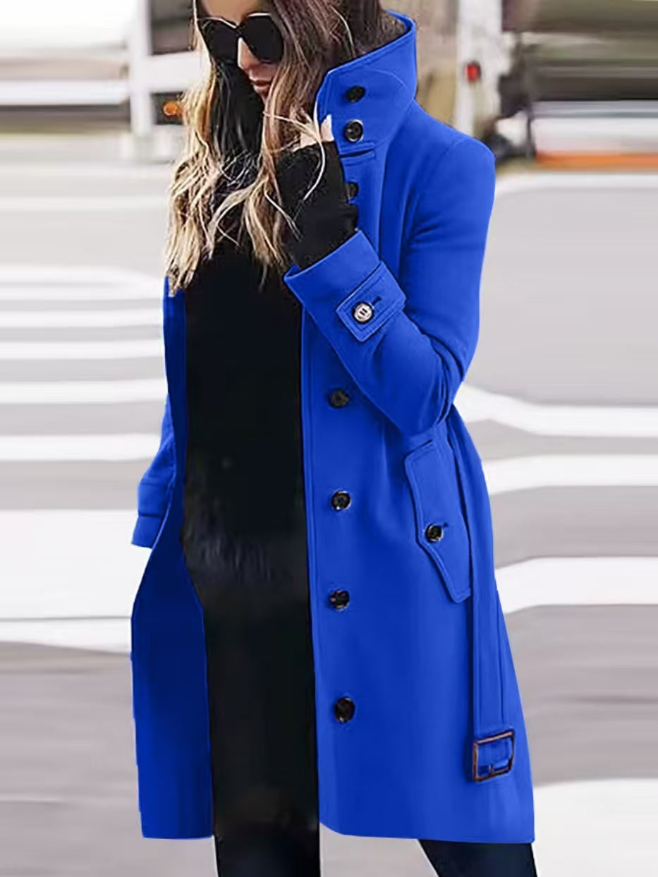 Bea - Women's Single-Breasted Long Coat