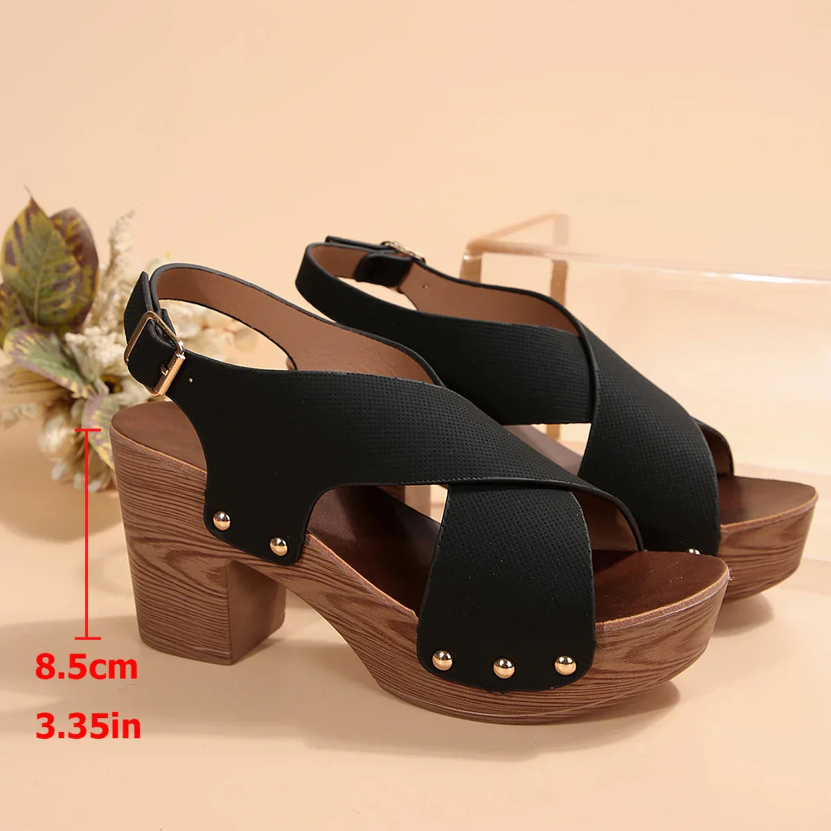 Leona - Chic Platform Block Heel Sandals