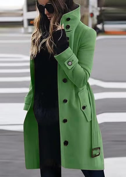 Bea - Women's Single-Breasted Long Coat