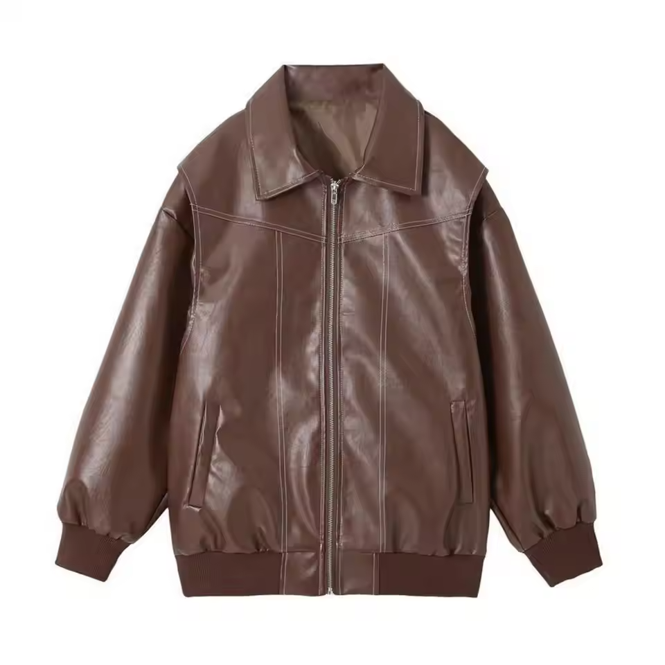 Amari - Oversized Leather Jacket
