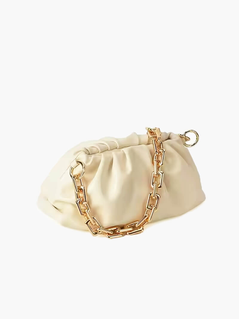 Paloma - Faux Leather Pouch with Thick Chain