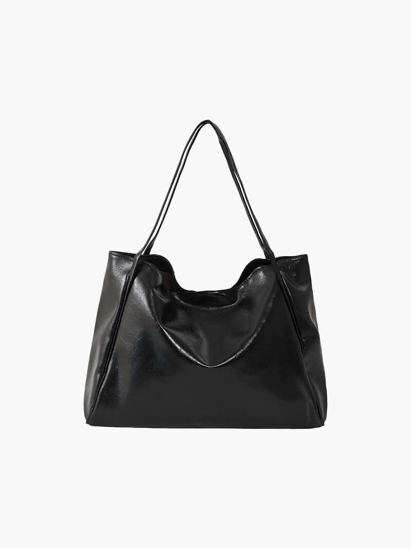 Valora - Faux Leather Shopper Bag with Large Capacity