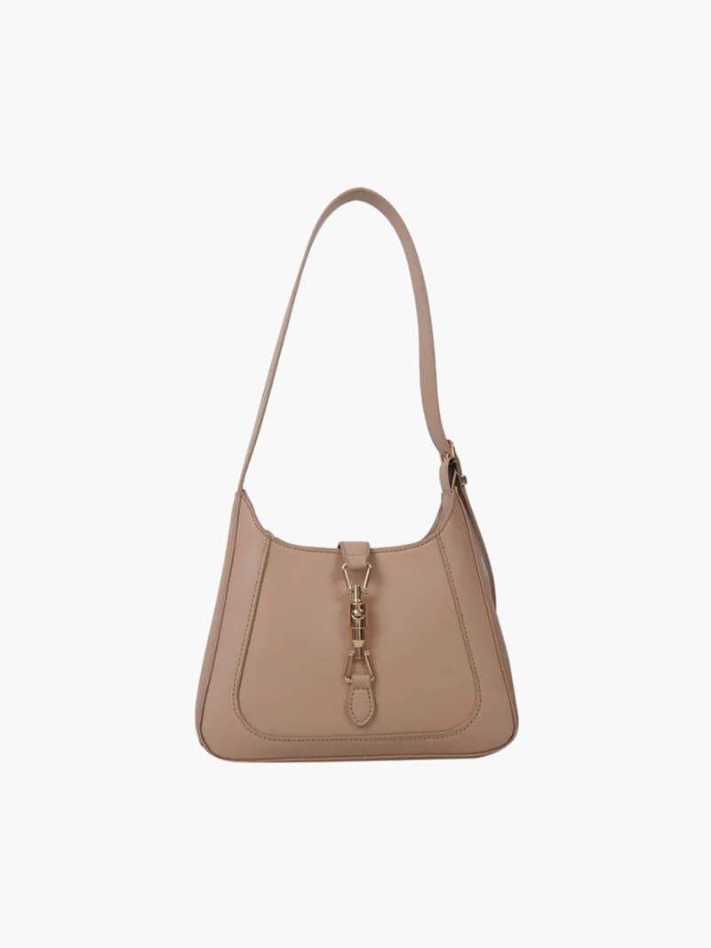 Sienna - Vegan Leather Shoulder Bag with Golden Lock