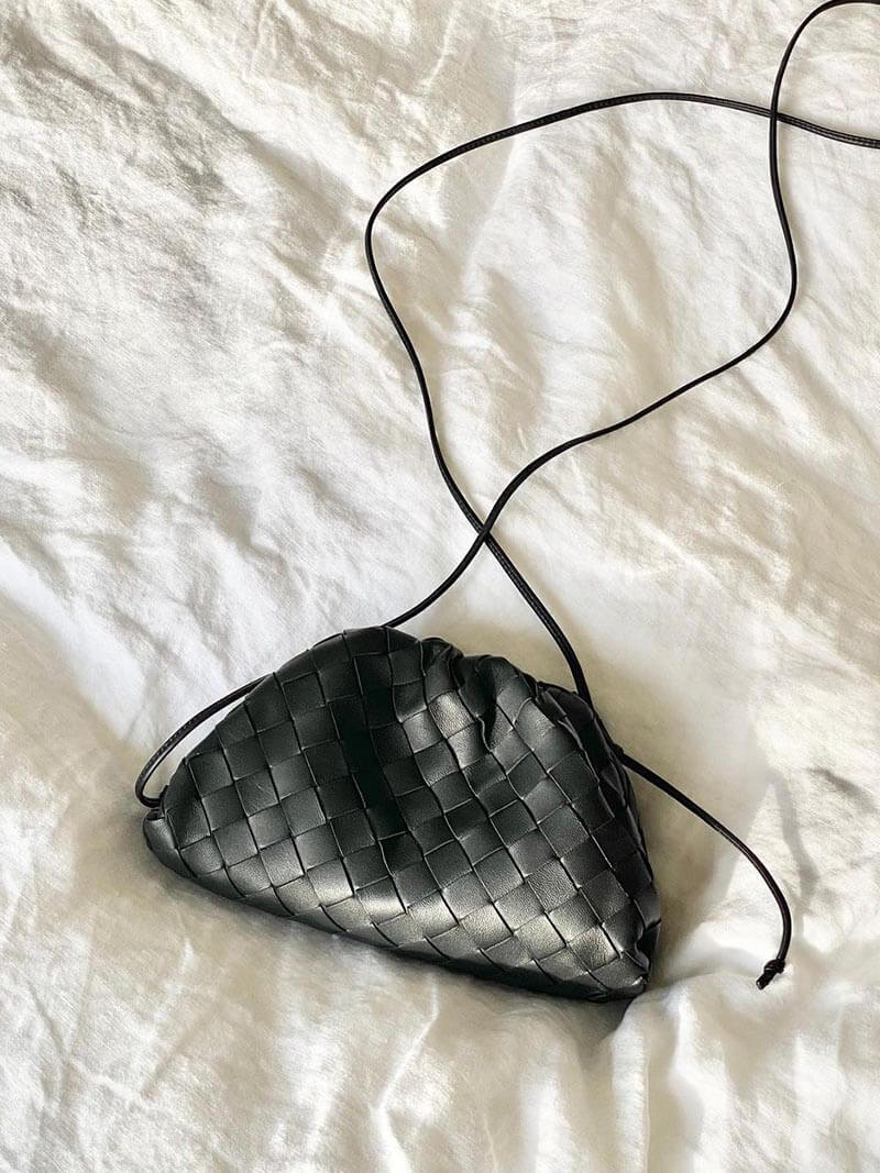 Rhea - Mini Woven Vegan Leather Bag