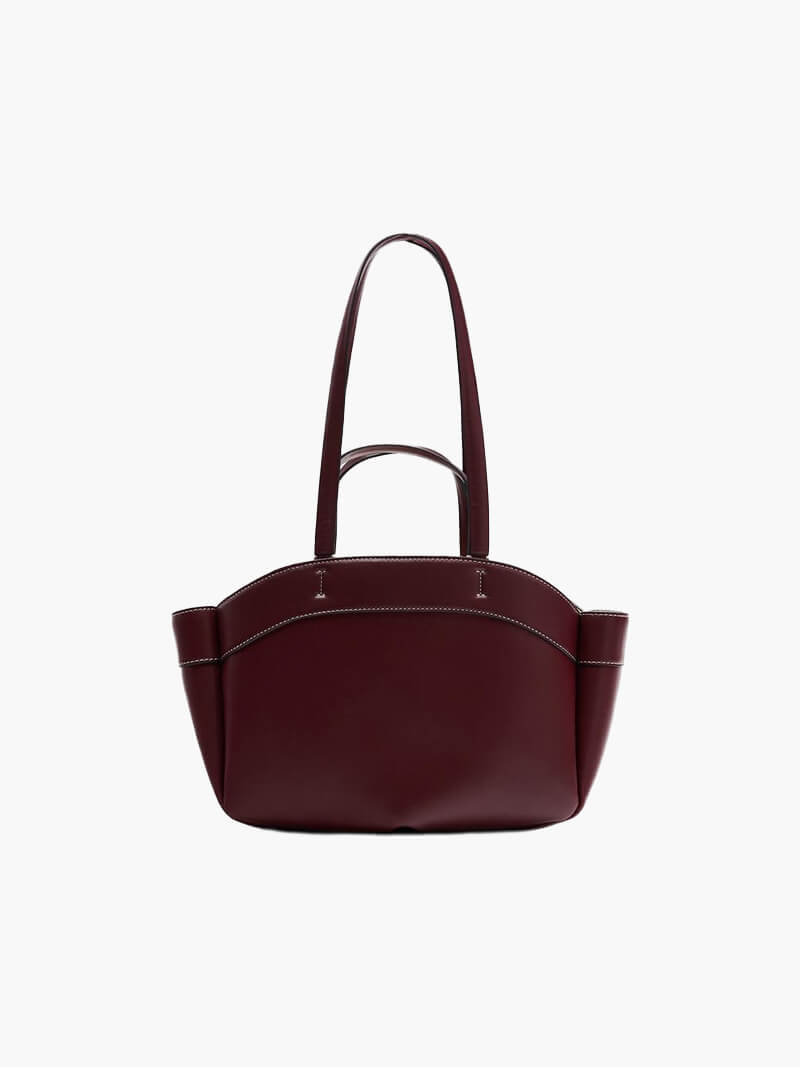 Hannah - Faux Leather Shopper Bag with Crossbody Strap