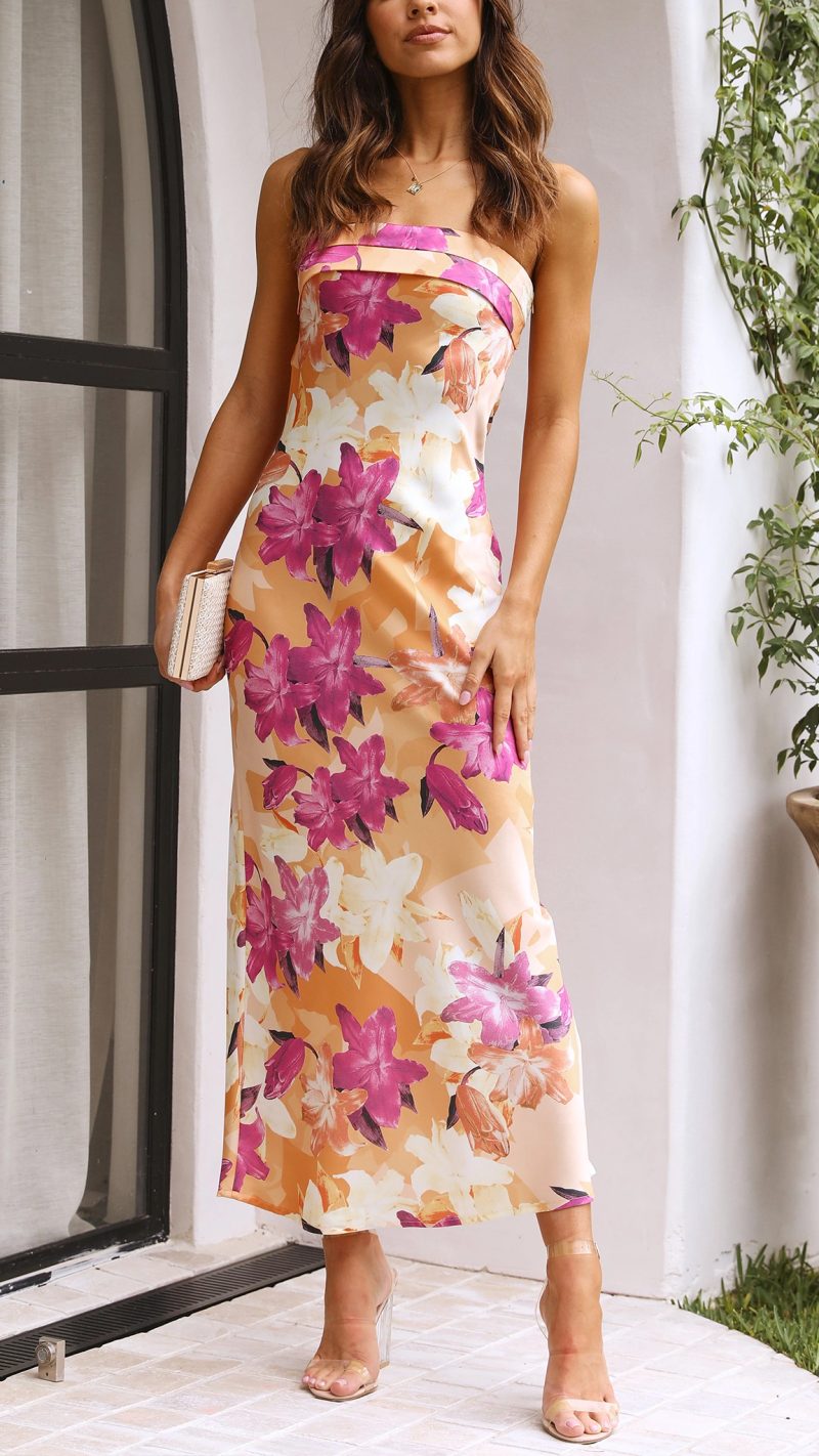 Celestine - Sleeveless Floral Maxi Dress