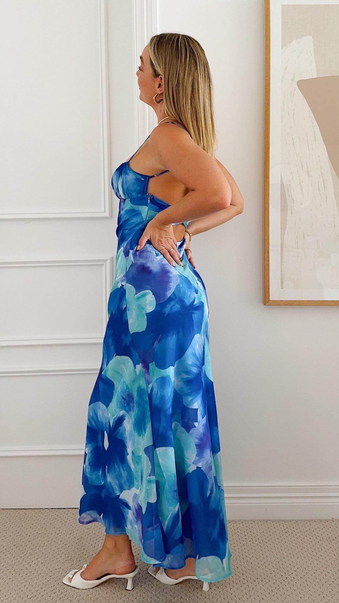 Oceane - Blue Blossom Maxi Dress