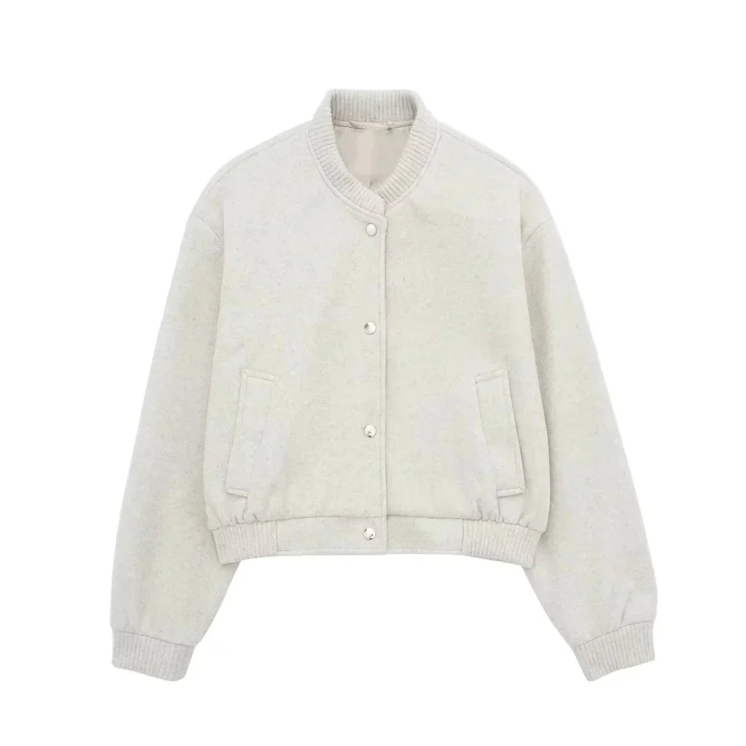 Caitlin - Cropped Bomber Jacket