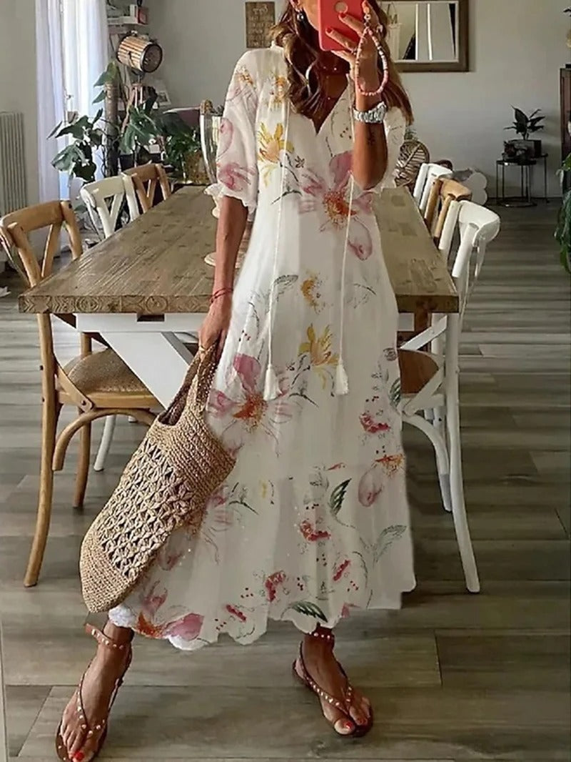 Matilda - V-Neck Boho Maxi Dress