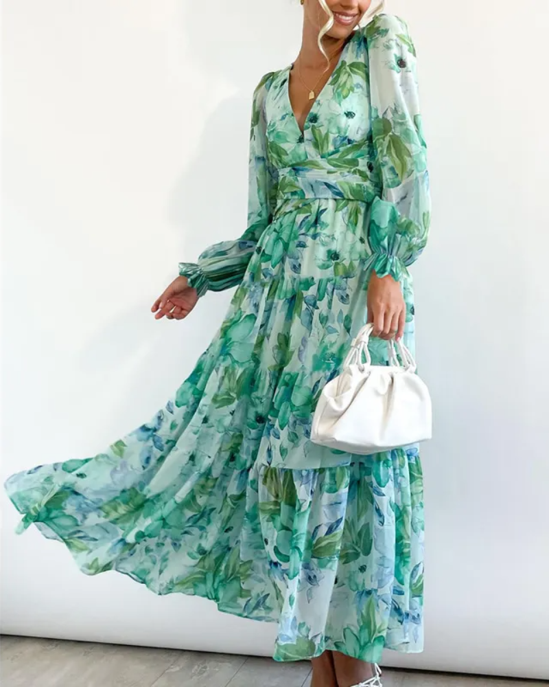 Taylor - Elegant Floral Maxi Dress