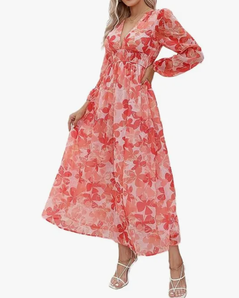 Taylor - Elegant Floral Maxi Dress