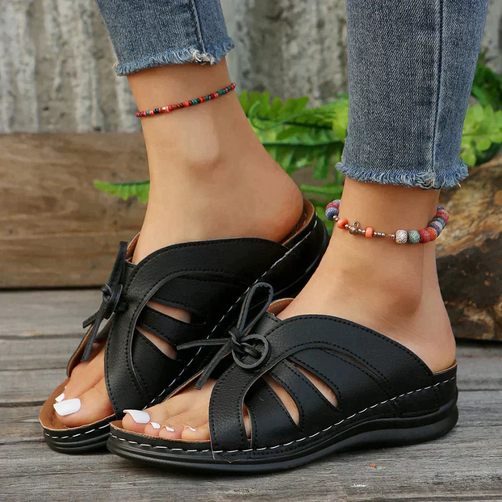 Ivette - Breathable Cutout Lace-Up Sandals