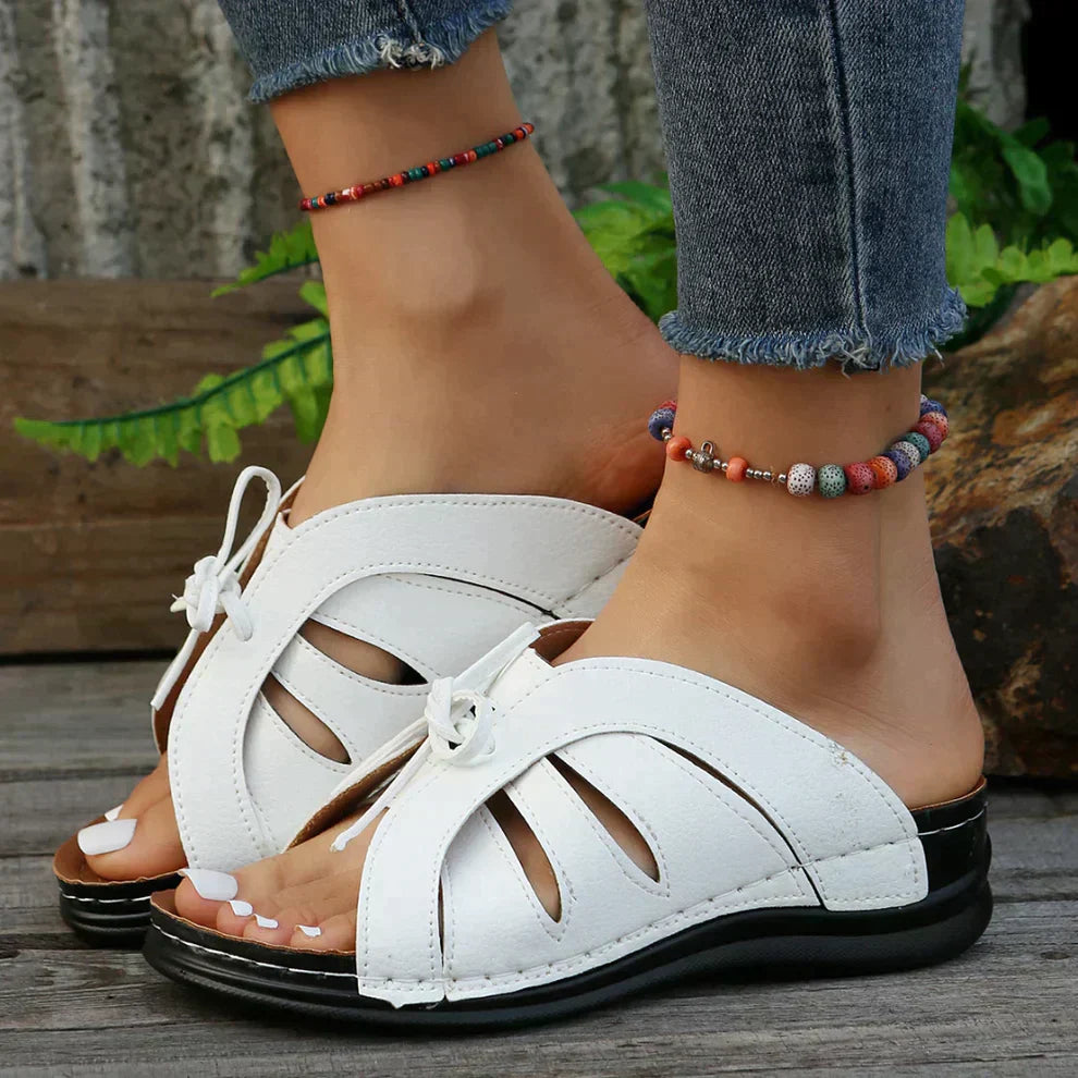 Ivette - Breathable Cutout Lace-Up Sandals