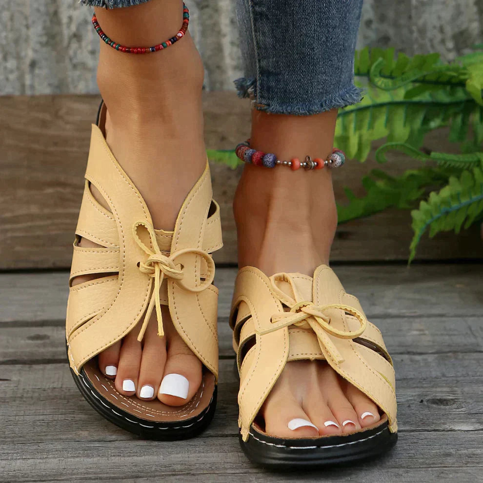 Ivette - Breathable Cutout Lace-Up Sandals