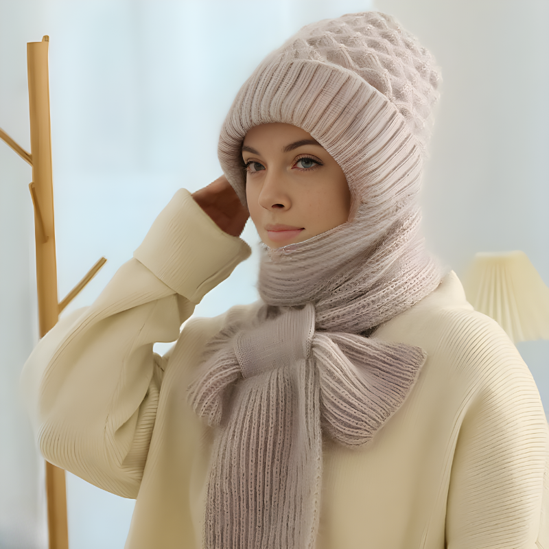 Eliza - Knitted Hat and Scarf Set for Women Cozy Warmth with Timeless Style