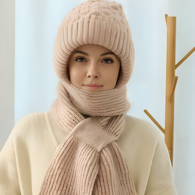 Eliza - Knitted Hat and Scarf Set for Women Cozy Warmth with Timeless Style