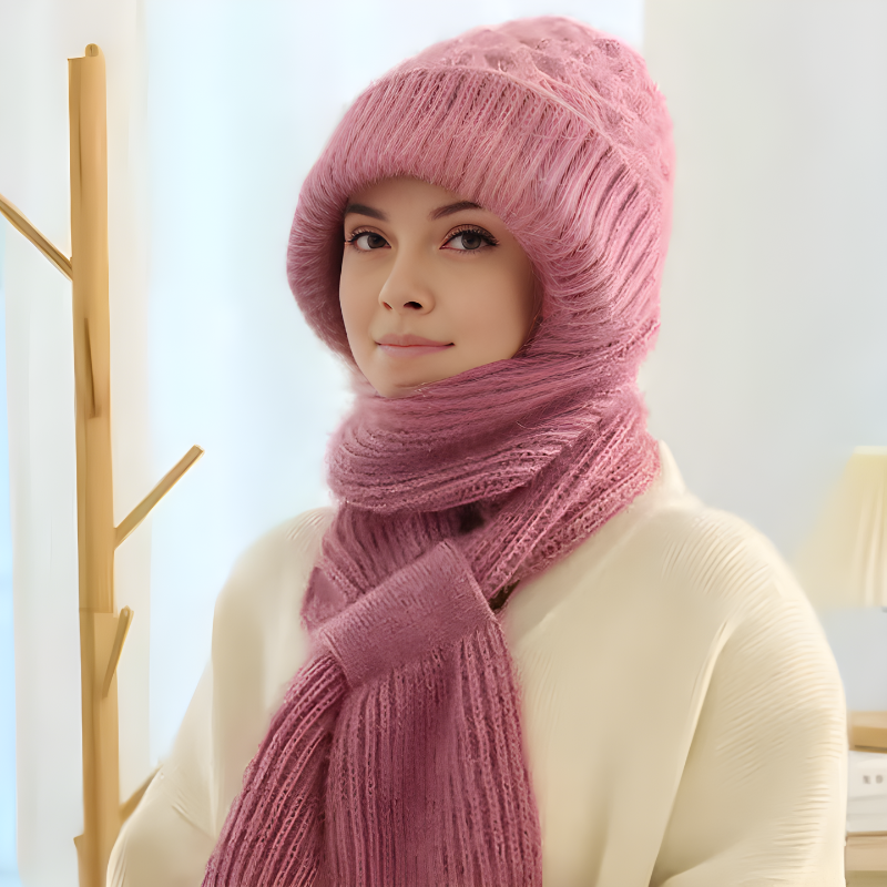 Eliza - Knitted Hat and Scarf Set for Women Cozy Warmth with Timeless Style