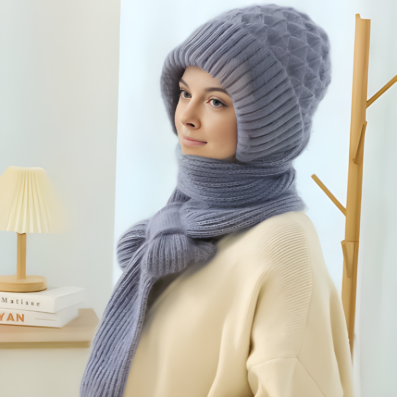 Eliza - Knitted Hat and Scarf Set for Women Cozy Warmth with Timeless Style