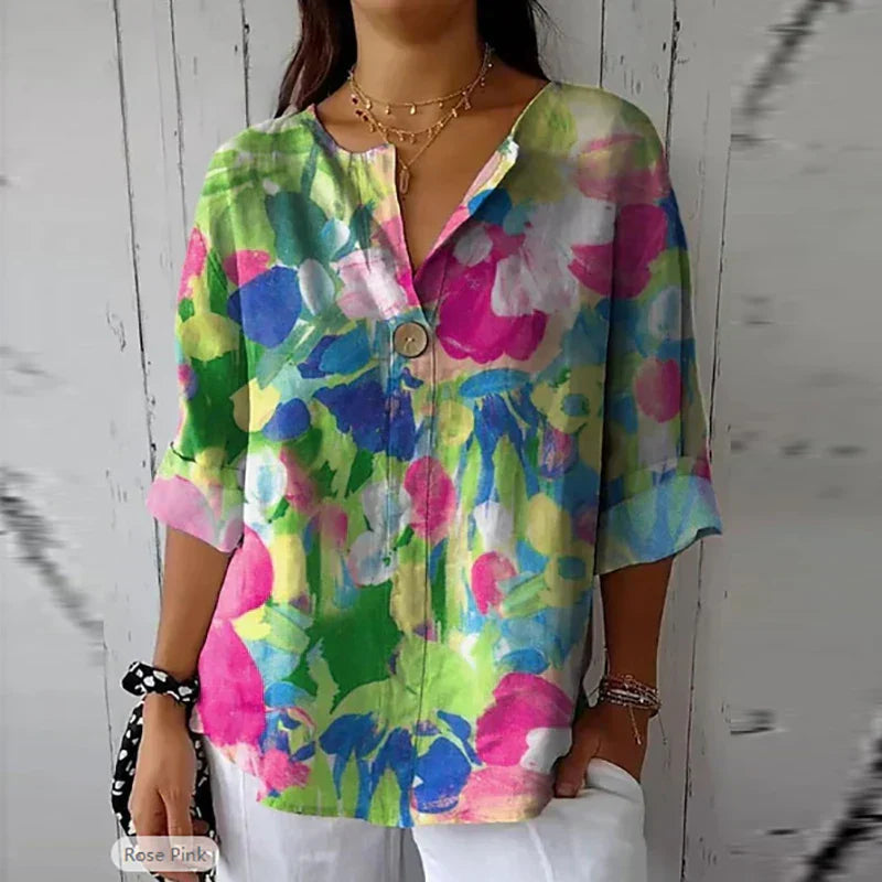 Juno - Floral Print Spring Blouse