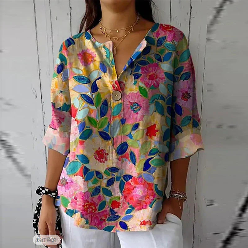Juno - Floral Print Spring Blouse
