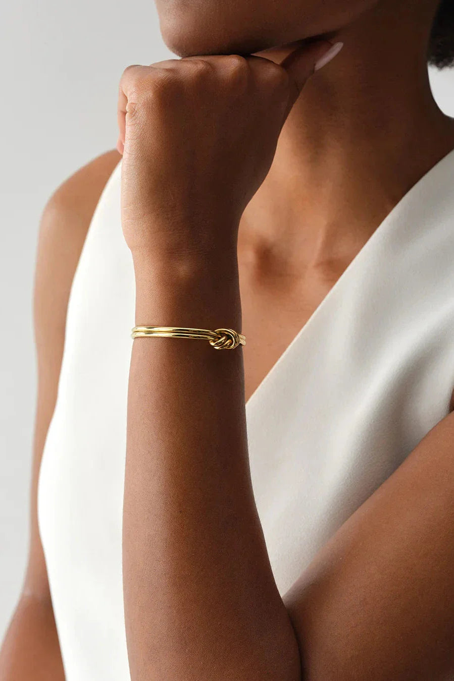 Arabella - Gold Knot Bangle Classy Gold Bracelet