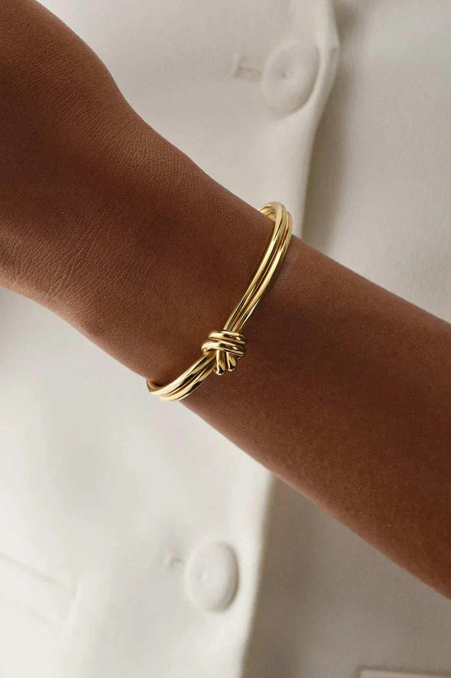 Arabella - Gold Knot Bangle Classy Gold Bracelet