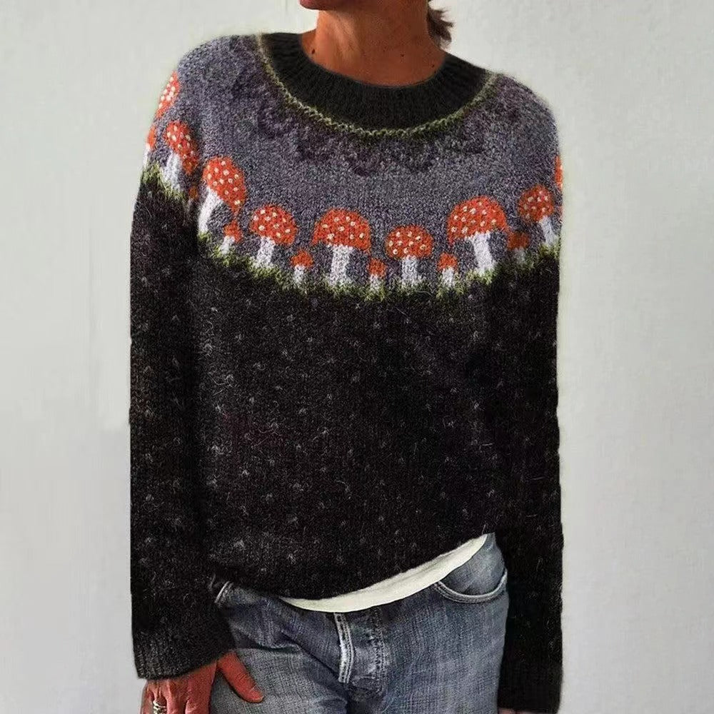 Kiara - Retro Nordic-Inspired Winter Sweater (Plus Size Available)