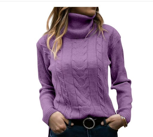 Maeve - Elegant Textured Turtleneck Sweater