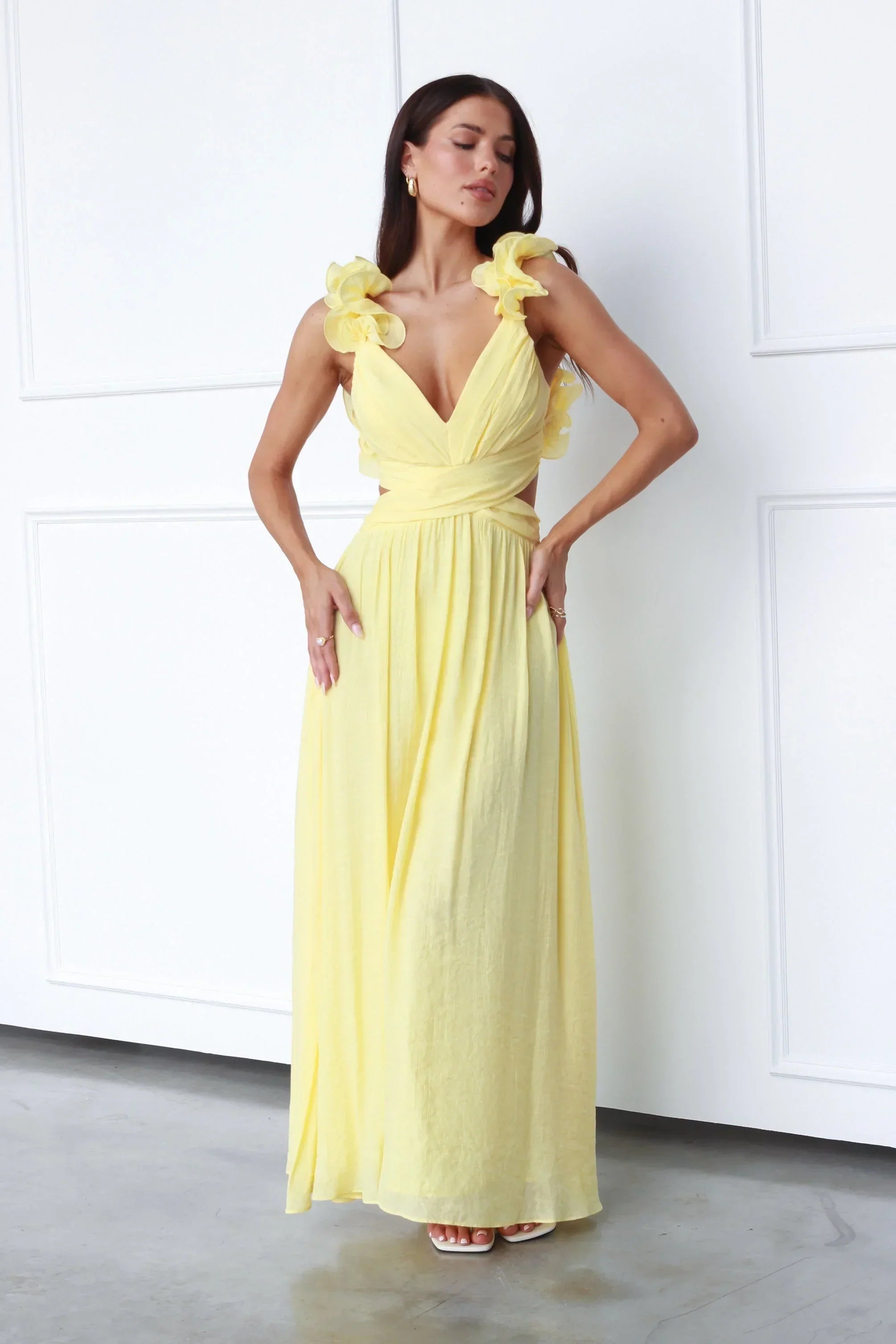 Lola - Elegant Dress With Deep V-Neck