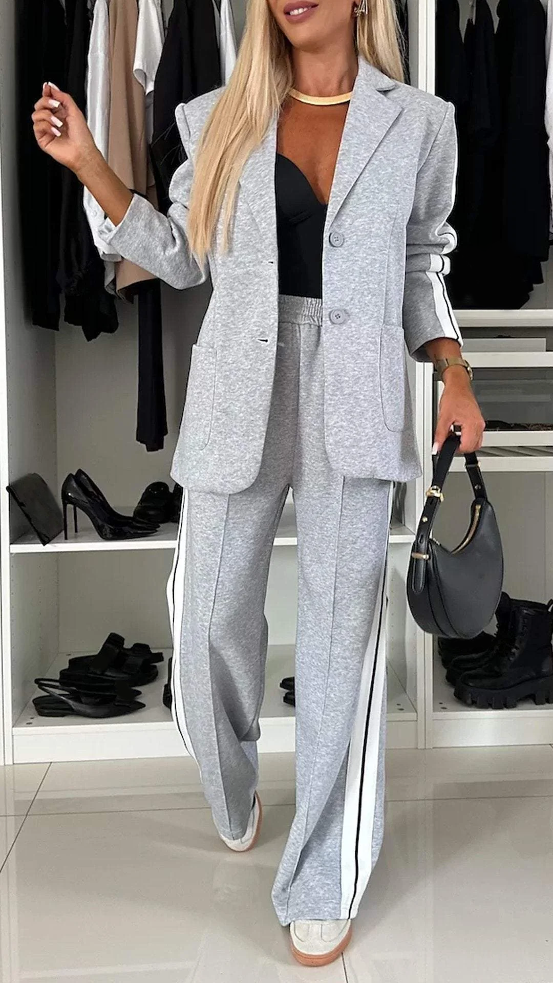 Daphne - Modern Luxe Striped Blazer and Pant Set