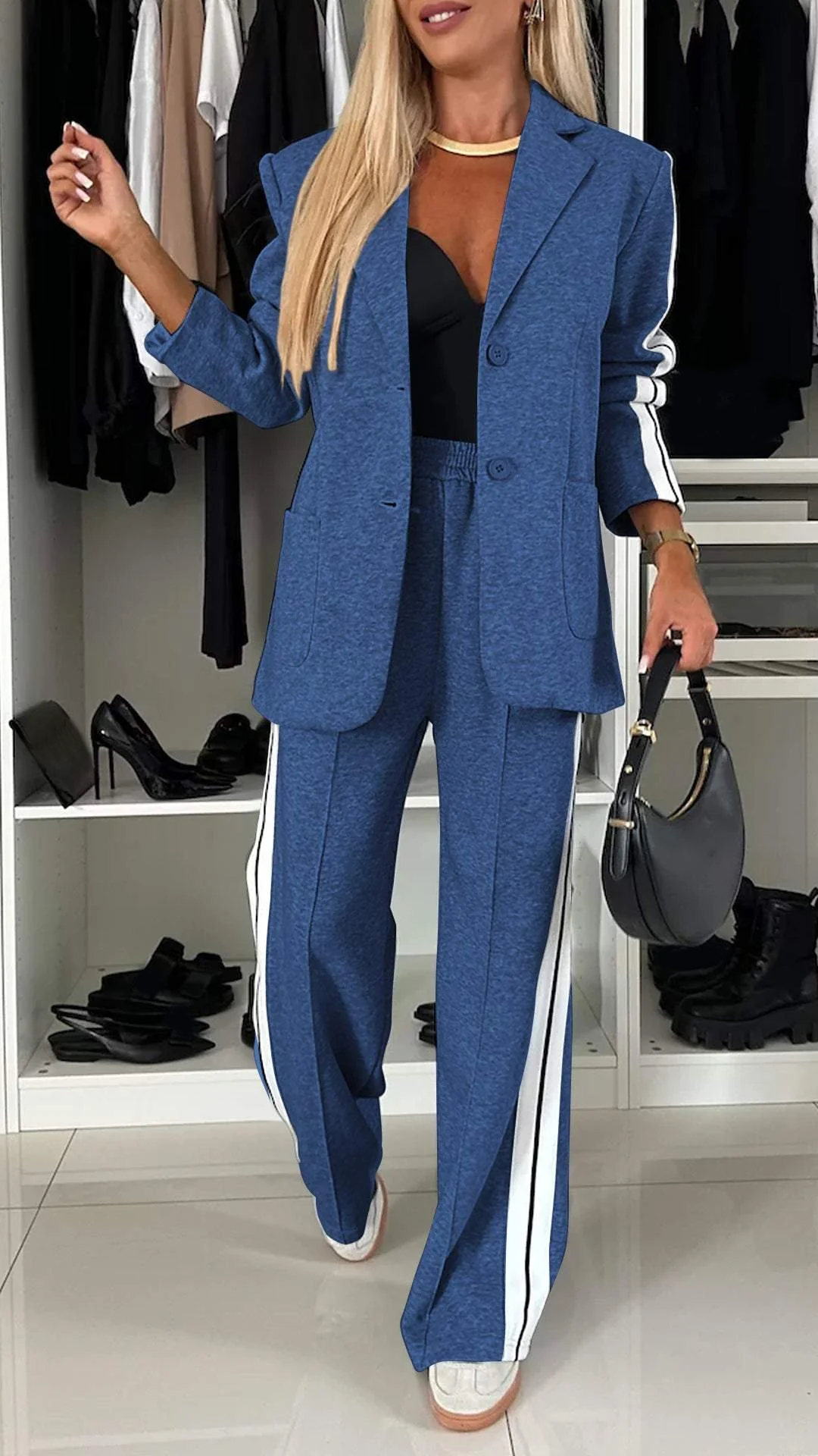 Daphne - Modern Luxe Striped Blazer and Pant Set