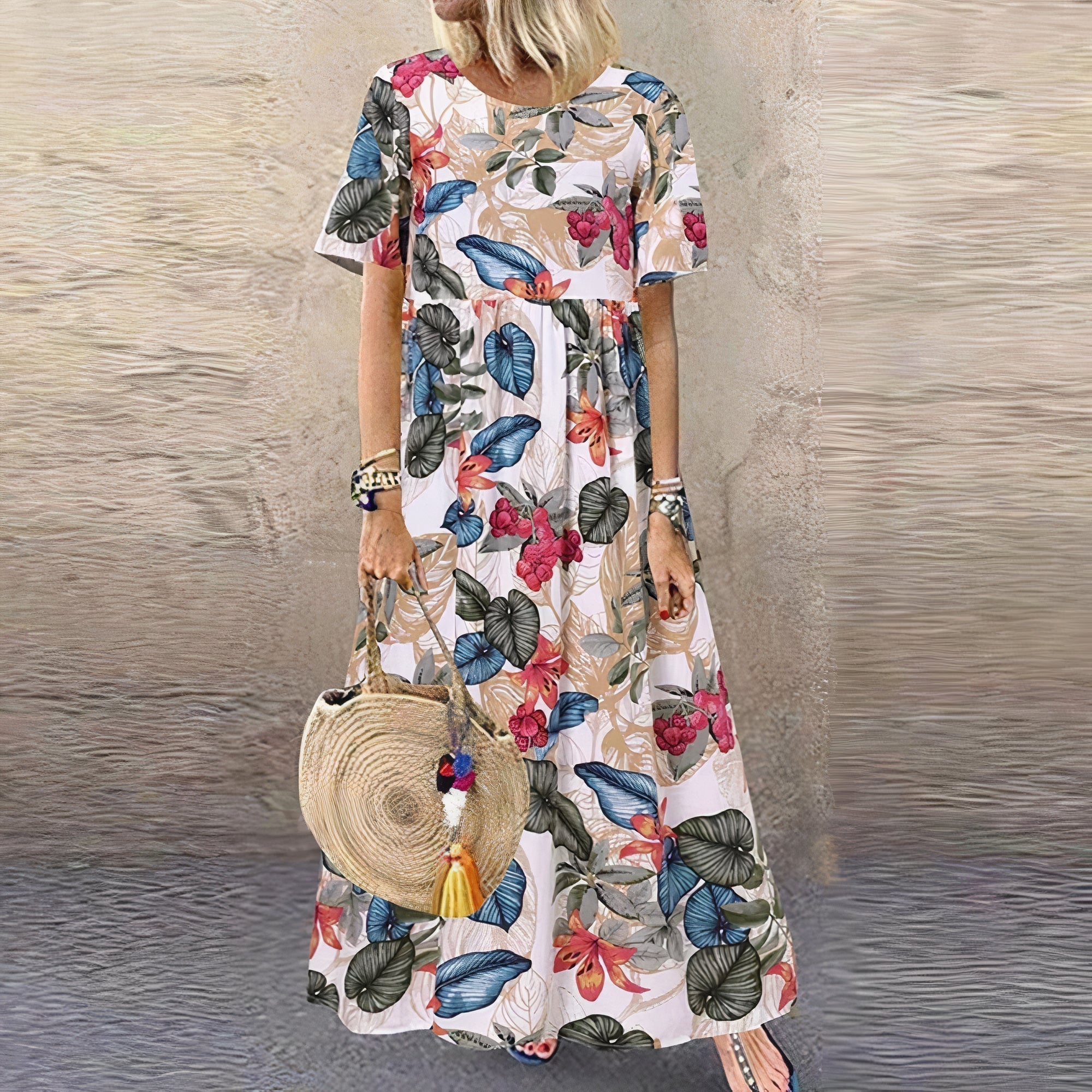 Hannah - Vibrant Floral Maxi Dress (Plus Size Available)