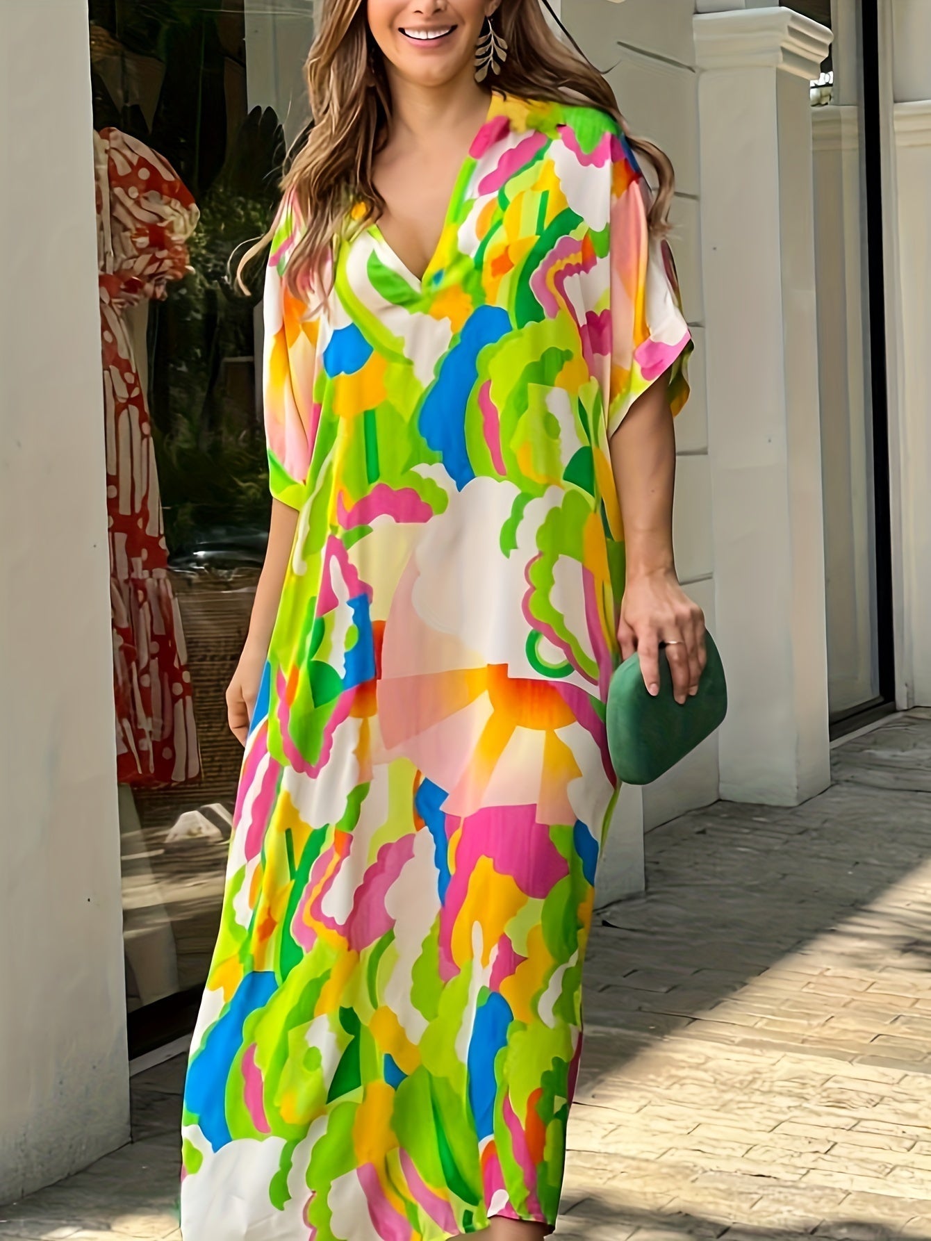 Beatrice - Vibrant Abstract Maxi Dress