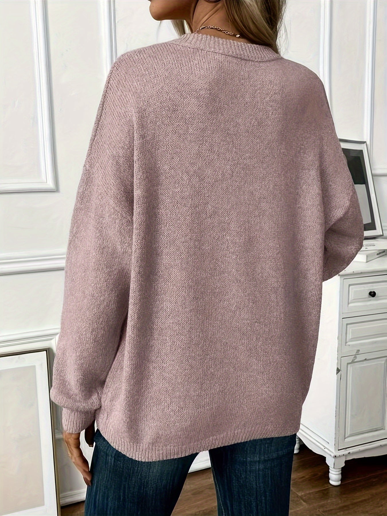 Kiara - Casual Solid Sweater with Long Sleeves for Women