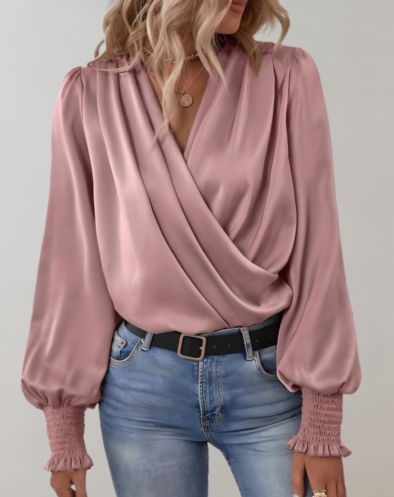 Piper - Elegant Long Sleeve V-Neck Top for Effortless Style