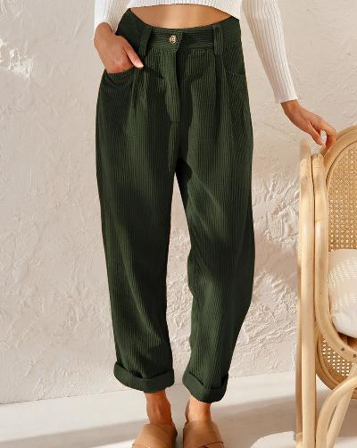 Ember - Elegant High-Waisted Wide-Leg Trousers