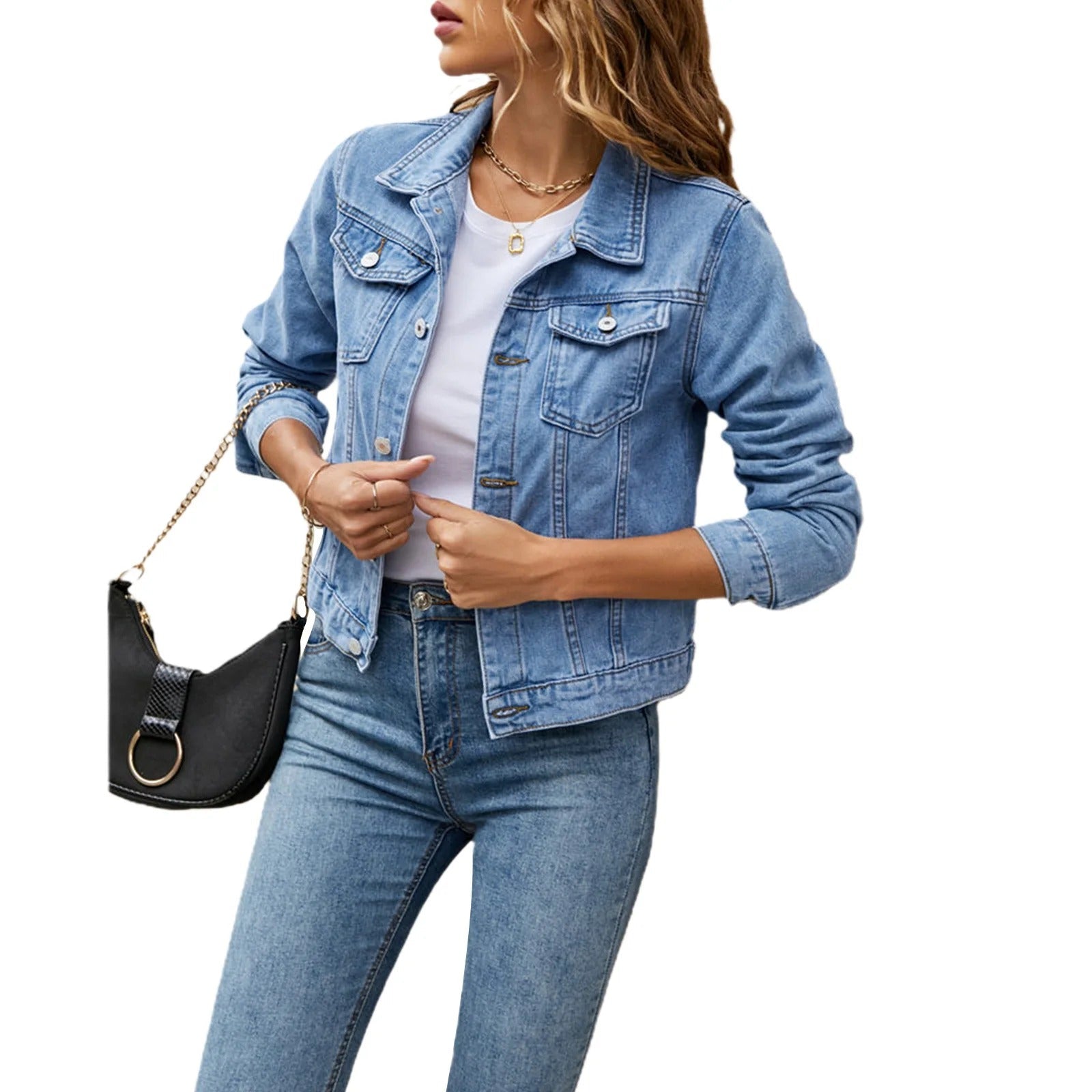 Scarlett - Denim Jacket with Buttons